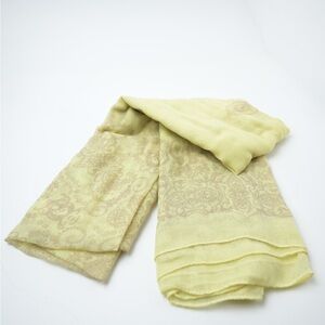 Lemon Paisley Print Scarf